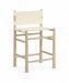 Santos - Upholstered Counter Stool With Stained Natural Base - Simple Home Plus