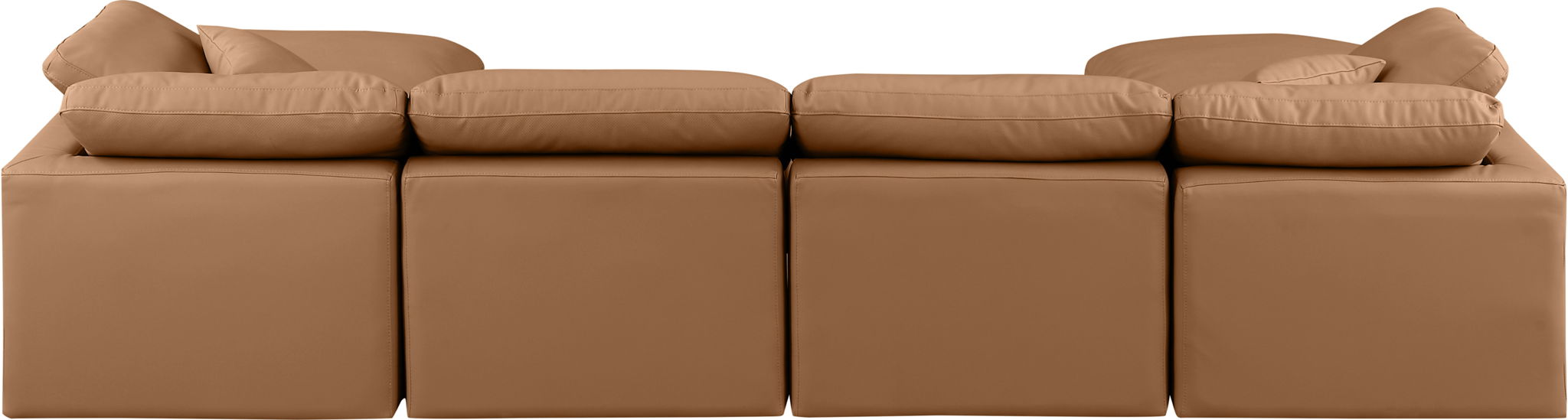 Indulge - Faux Leather 6 Piece Modular Double Chaise Sectional - Simple Home Plus