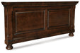 Porter - Queen Panel Footboard - Rustic Brown - Simple Home Plus