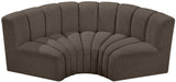 Arc - Boucle Fabric 3 Piece Modular U-Shaped Sofa - Simple Home Plus