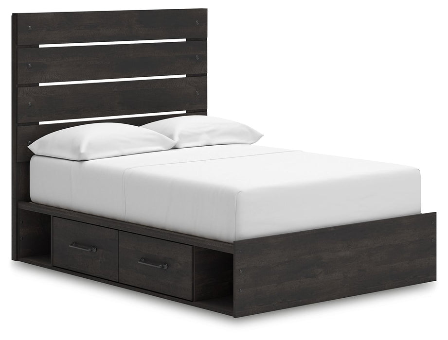 Hollivern - Panel Bed With Storage - Simple Home Plus