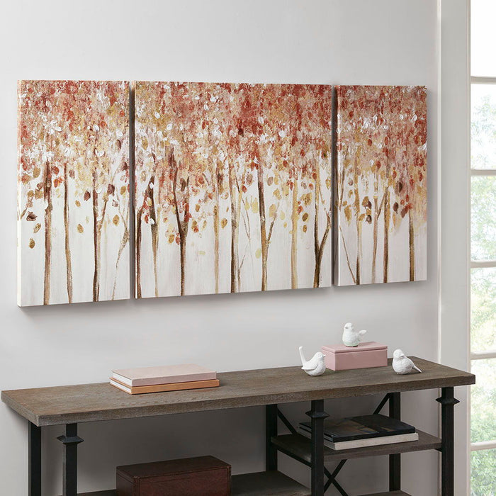 Autumn Forest - Canvas Art Palette Knife Embellishment (Set of 3) - Red - Simple Home Plus