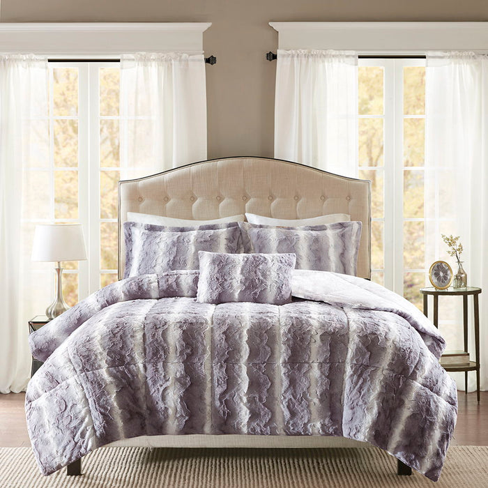 Zuri - Comforter (Set of 4) - Gray - Simple Home Plus