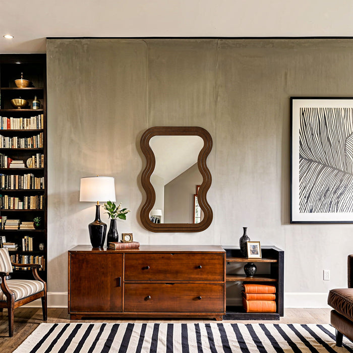 Bellagio - Oak Veneer Mirror - Simple Home Plus