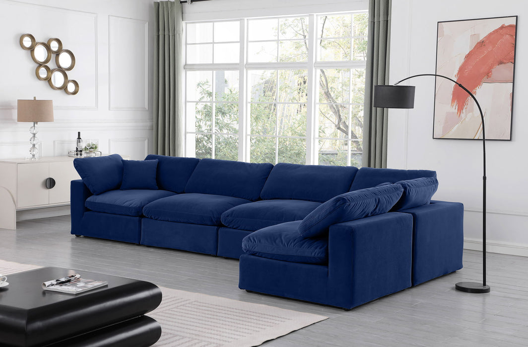 Comfy - 5 Piece Velvet Modular Sectional - Simple Home Plus