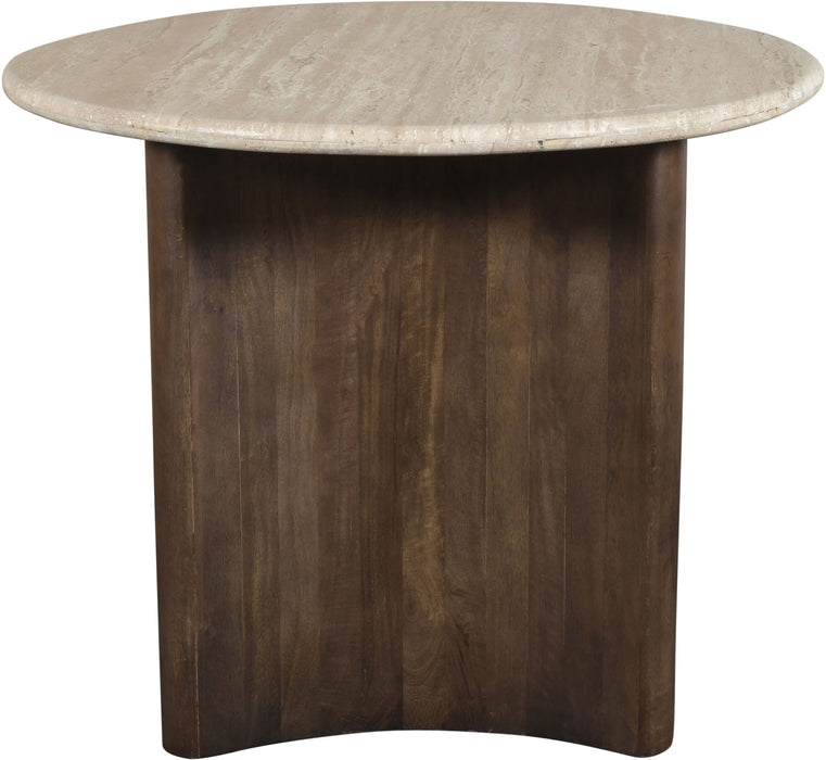 Pietra - Travertine And Mango Wood Dining Table