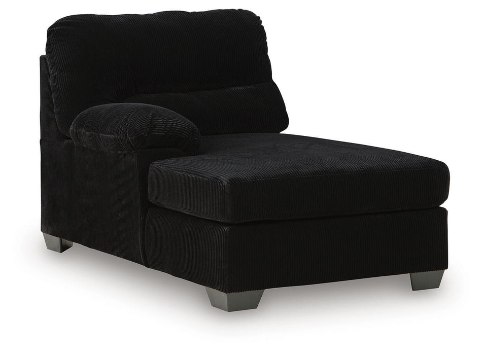 SimpleJoy - LAF Corner Chaise - Onyx - Simple Home Plus