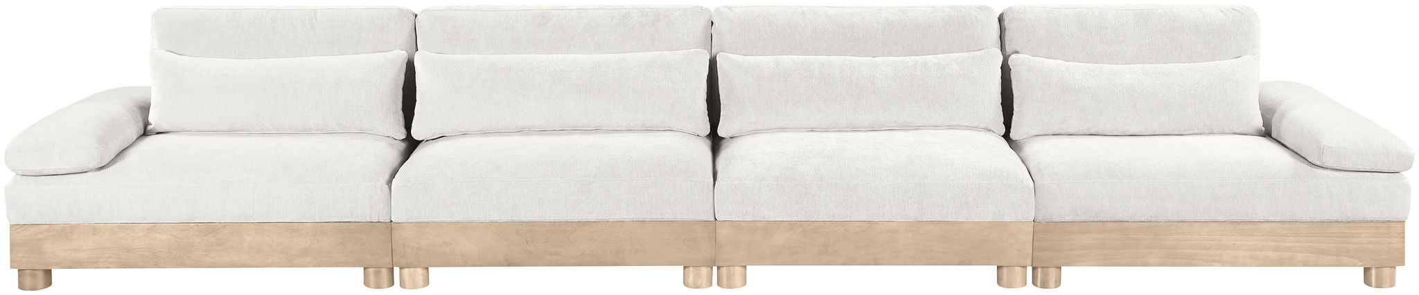 Turin - Chenille Fabric Upholstered Modular Sectional - White - Simple Home Plus
