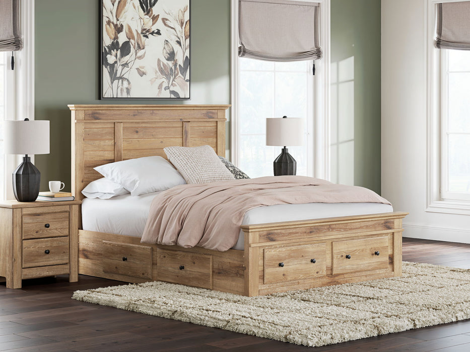 Makidern - Panel Storage Bed With 2 Under Bed Storage Units - Simple Home Plus
