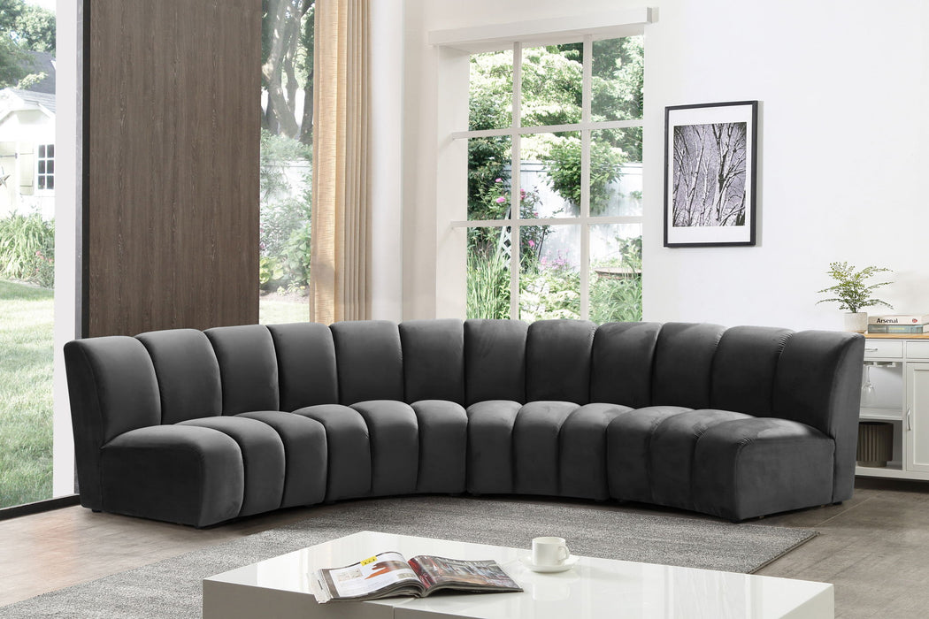Infinity - 4 Piece Velvet Modular Sectional - Simple Home Plus