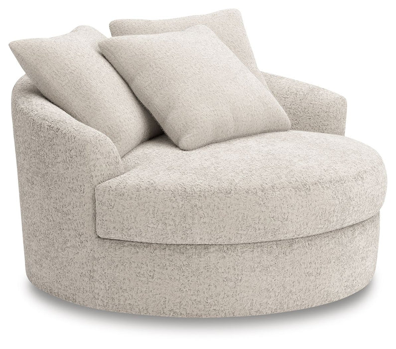 Cuddle Plush - Arctic - Oversized Swivel Accent Chair - Simple Home Plus