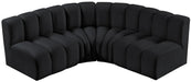 Arc - Velvet 4 Piece Corner Modular Sofa - Simple Home Plus