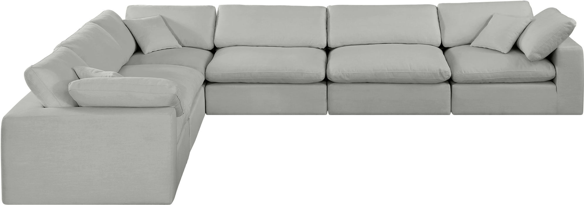 Comfy - 6 Piece Linen Modular Corner Sectional - Simple Home Plus