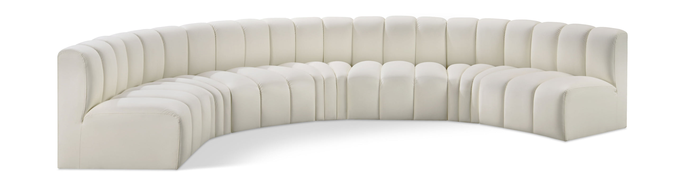 Arc - Faux Leather 7 Piece U-Shaped Modular Sofa - Simple Home Plus