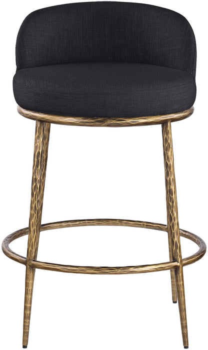 Ferro - Upholstered Counter Stool With Brushed Gold Base - Simple Home Plus