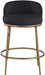 Ferro - Upholstered Counter Stool With Brushed Gold Base - Simple Home Plus