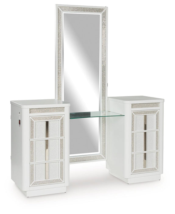 Chalanna - White - Vanity With Mirror - Simple Home Plus
