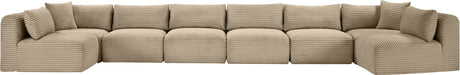 Shaggy - Fabric 8 Piece Modular U-Shaped Armless Sectional - Simple Home Plus