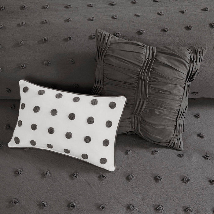 Brooklyn - Twin Comforter Set - Charcoal - Simple Home Plus