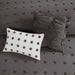 Brooklyn - Twin Comforter Set - Charcoal - Simple Home Plus