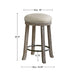 Oaktown - Swivel Counter Stool - Cream / Reclaimed Gray - Simple Home Plus