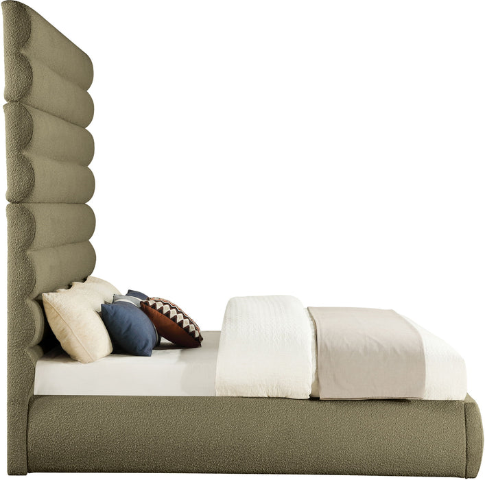 Adam - Boucle Fabric Bed With 89" Headboard - Simple Home Plus