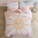 Dawn - Twin Sunshine Printed Reversible Comforter Set - Yellow / Coral - Simple Home Plus