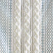 Imani - Cotton Printed Curtain Panel With Chenille Stripe and Lining - White / Navy - Simple Home Plus
