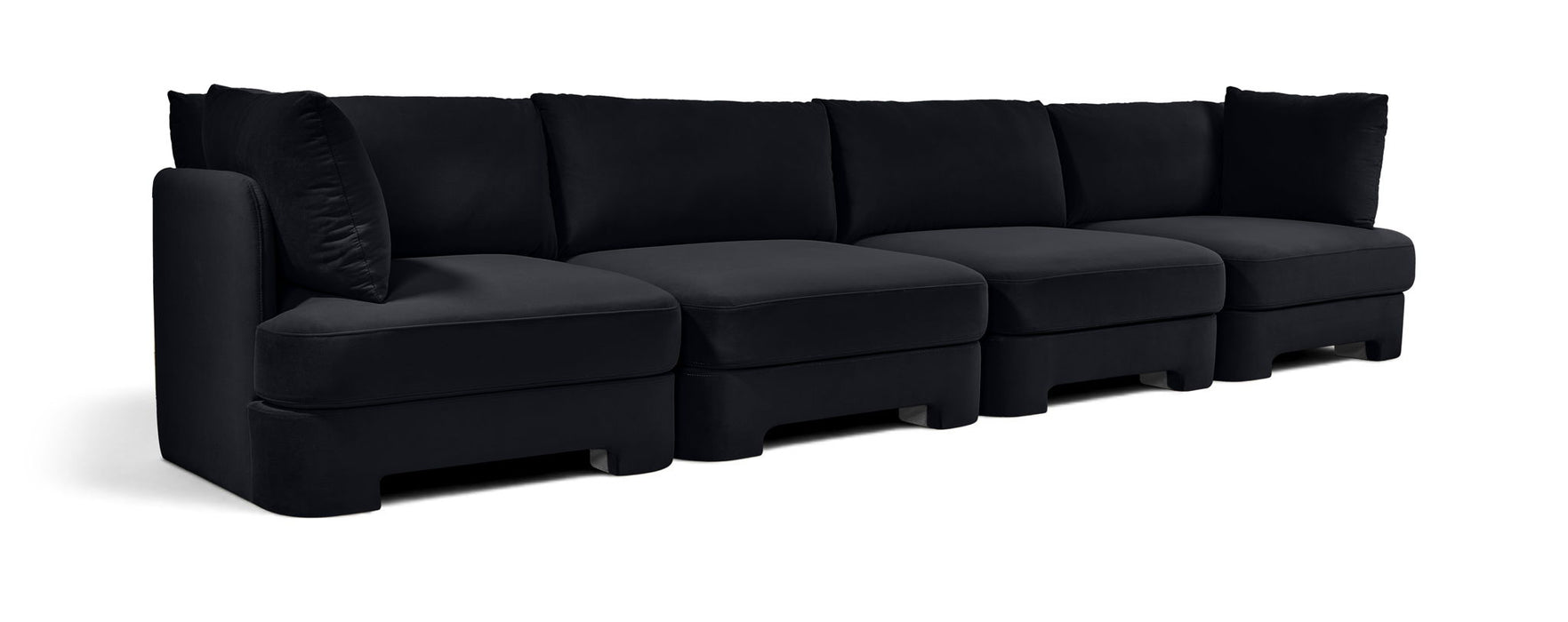 Hammond - Velvet Performance Fabric Upholstered 4 Piece Sofa - Simple Home Plus