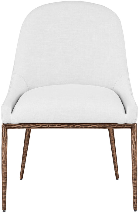 Ferro - Upholstered Dining Side Chair With Brushed Bronze Legs - Simple Home Plus