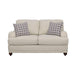 Glenn - Upholstered English Arm Loveseat - Light Gray And Blue - Simple Home Plus