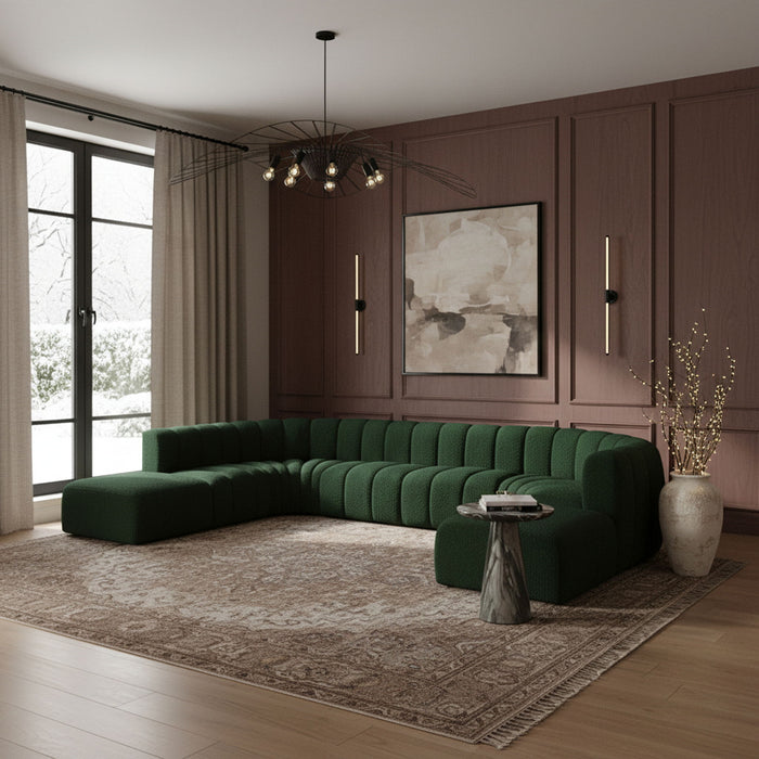Arc - Boucle Fabric Modular Sectional - Simple Home Plus