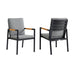 Crown - Outdoor Dining Chair (Set of 2) - Black / Teak - Simple Home Plus