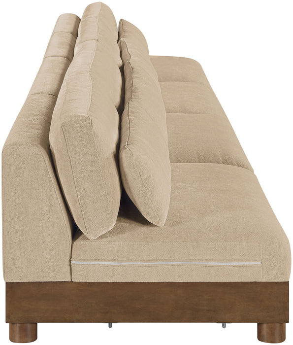 Turin - Chenille Fabric Upholstered Modular Sectional - Beige - Simple Home Plus