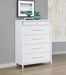 Gracemont - 5-Drawer Bedroom Chest Of Drawers - White - Simple Home Plus