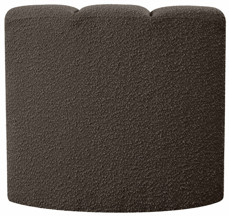 Arc - Boucle Fabric Curved Corner Chair - Simple Home Plus