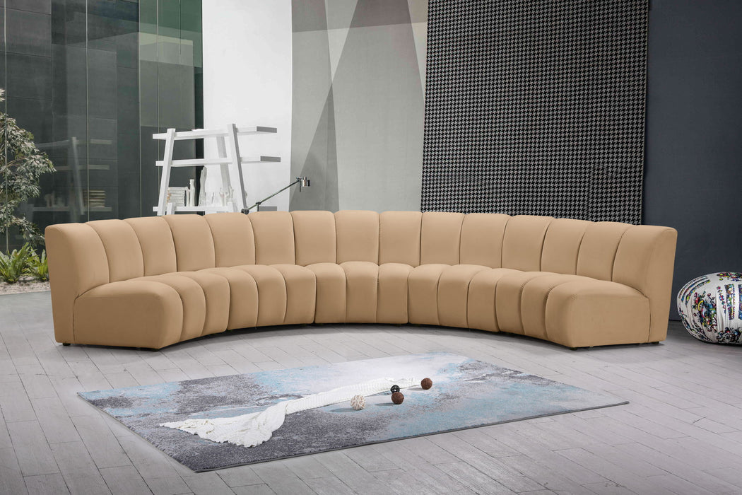 Infinity - 5 Piece Modular Sectional - Camel - Simple Home Plus