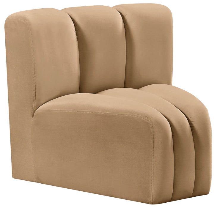 Arc - Velvet Curved Corner Chair - Simple Home Plus