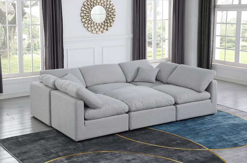 Indulge - Linen 6 Piece Modular Sectional