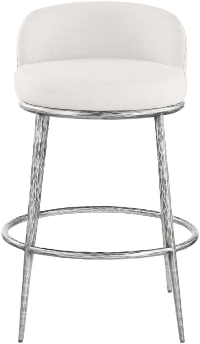 Ferro - Performance Fabric Upholstered Bar Stool - Antique Silver - Simple Home Plus