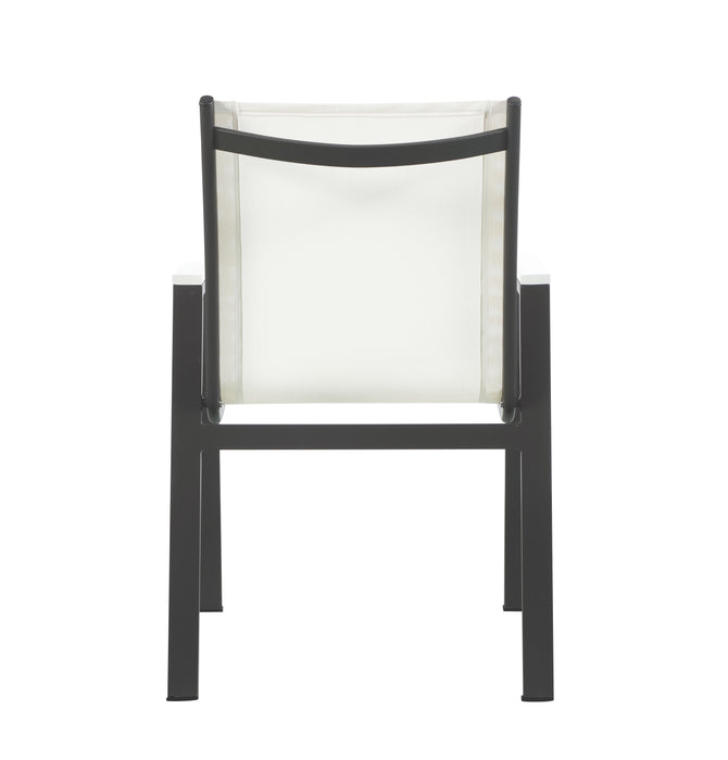 Nizuc - Outdoor Patio Dining Arm Chair With Gray Frame (Set of 2) - Simple Home Plus