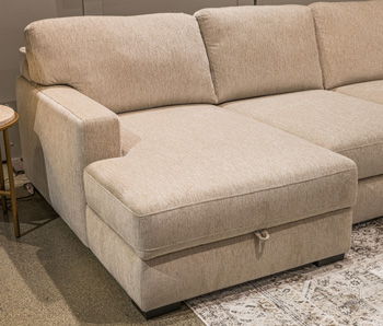 Stringer - LAF Corner Chaise With Storage - Sand - Simple Home Plus