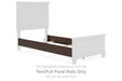 Danabrin - Twin/Full Panel Rails - Brown - Simple Home Plus