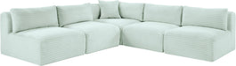 Shaggy - 5 Piece Modular Corner Armless Sectional - Simple Home Plus