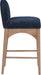 Waldorf - Chenille Stool With Natural Legs - Simple Home Plus