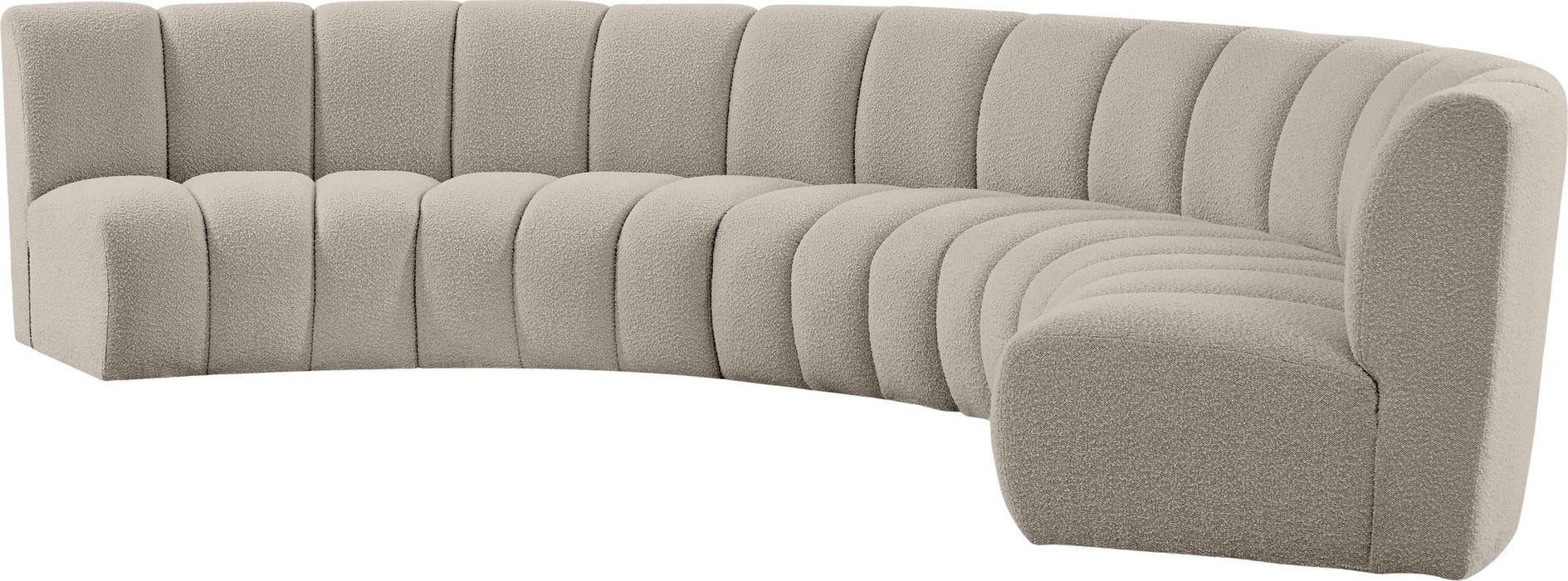 Infinity - 5 Piece Boucle Modular Sectional - Simple Home Plus