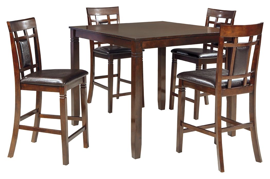 Bennox - Brown - DRM Counter Table Set (Set of 5) - Simple Home Plus