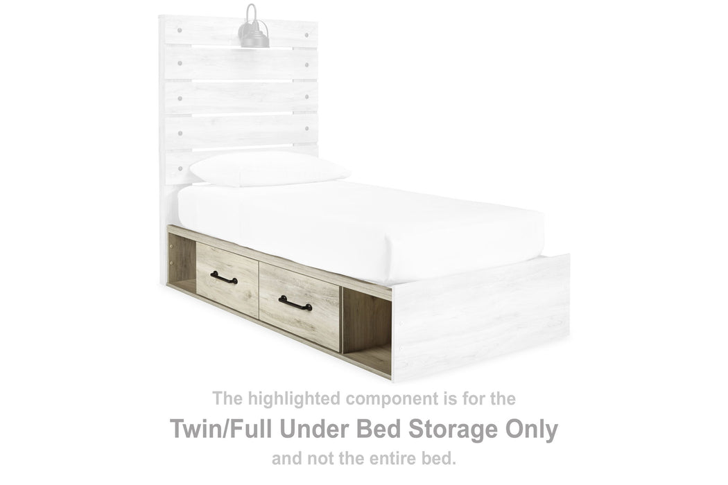 Cambeck - Twin/Full Under Bed Storage - Whitewash - Simple Home Plus
