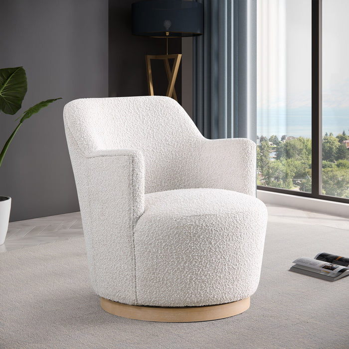 Clarita - Boucle Swivel Accent Chair - Simple Home Plus