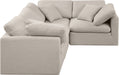 Indulge - Linen 4 Piece Modular Corner Sectional - Simple Home Plus